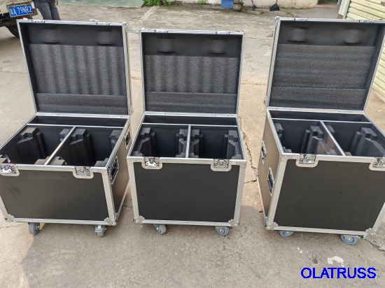 Three types of led moving head light flight case